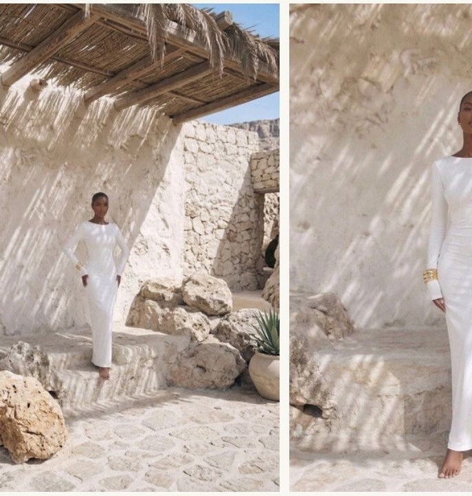 AI editorial - resort, sculpted gold