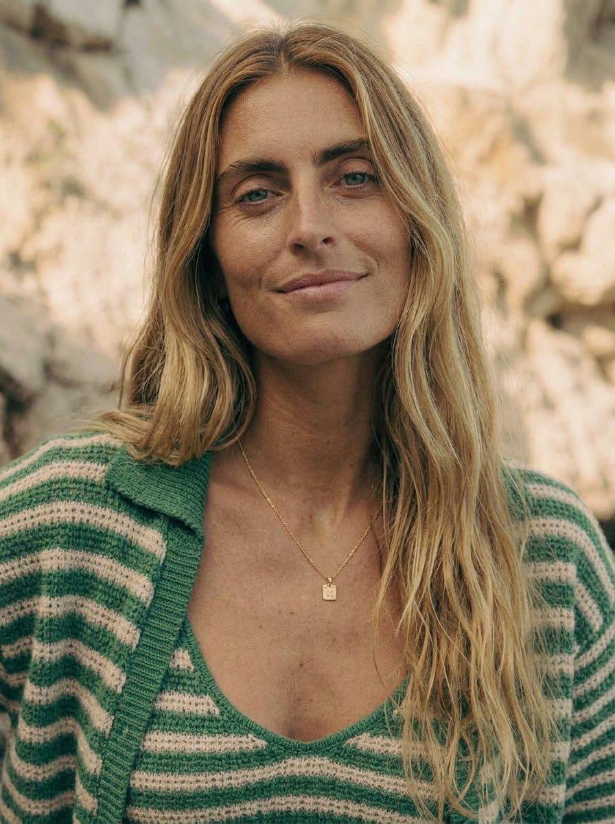 Knitwear chapter - soft daylight portrait, AI generated and art directed by me