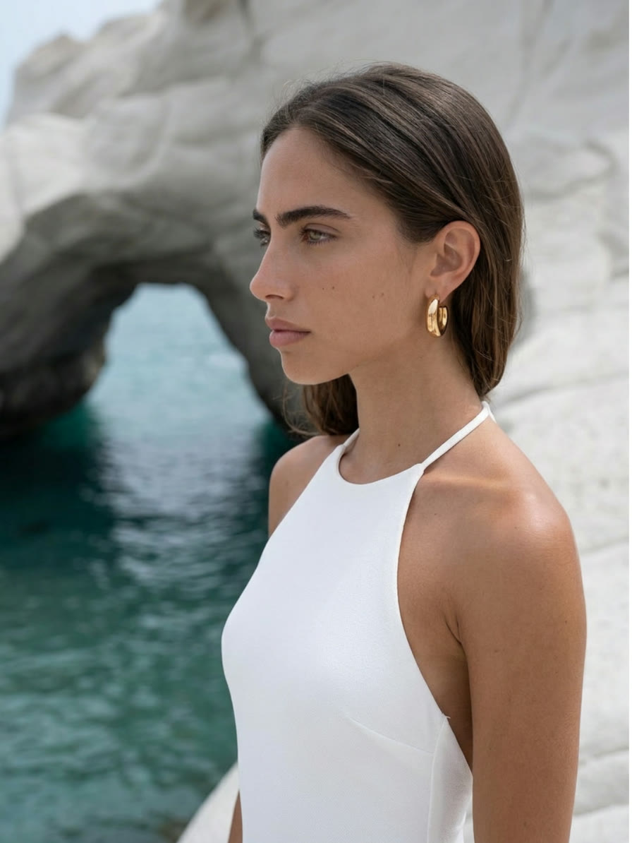 Profile portrait - sculpted hoop, AI generated and art directed by me