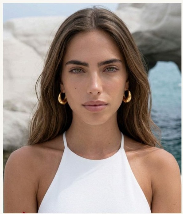 AI editorial - portrait, warm stone