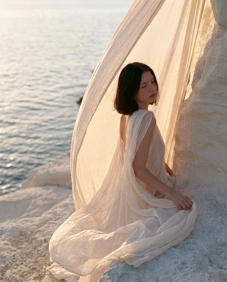 Windswept Ivory, AI generated and art directed by me